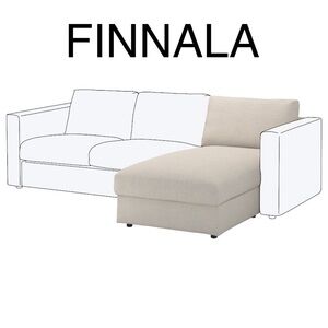 FINNALA 204.548.63
Cover for chaise section, Gunnared beige